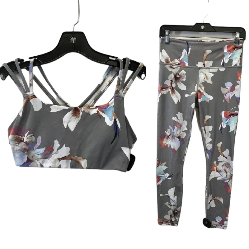Street Rebel Basic Essentials Floral Print Athletic Pants 2pc Athleta, Size S