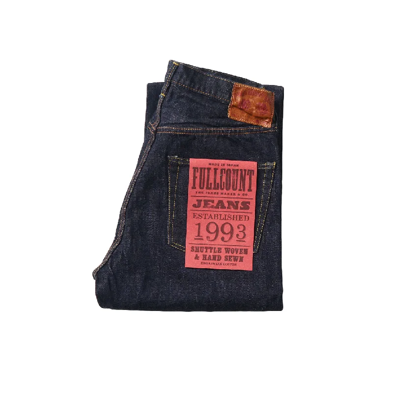 Smart Contemporary Layered Outfits Fullcount & Co. 1101W - Straight Denim - 13.7oz - Raw Indigo Blue