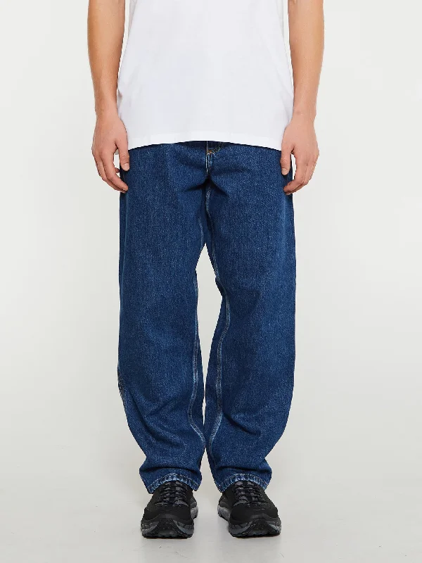 Understated Street Sports Gear Single Knee Pants in Blue Stone Washed