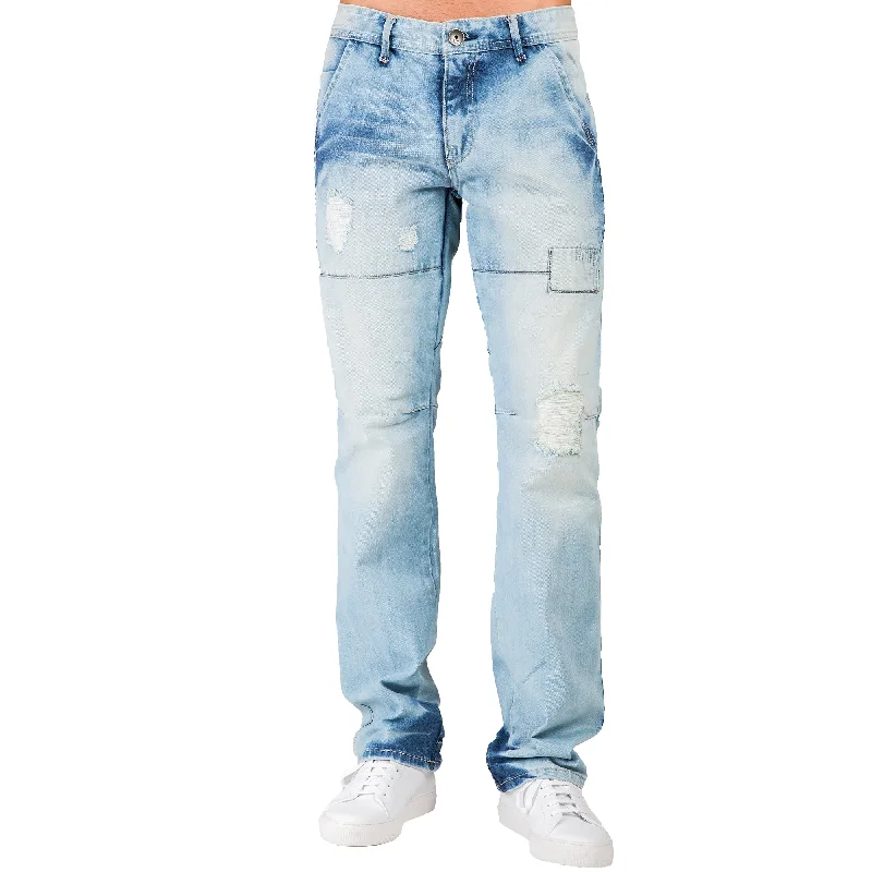 Street Chic Fashion Jacket Slim Straight Blue Bleached Premium Denim 5 Pocket Jeans Destroyed & Repaired Street Chic Fashion Jacket Slim Straight Blue Bleached Premium Denim 5 Pocket Jeans Destroyed & Repaired