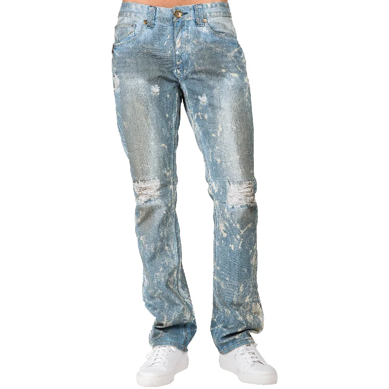 Modern Heritage Relaxed Fit Clothing Slim Straight Distressed Bleached Blue Premium Denim Signature 5 Pocket Jeans Paint Splatter Modern Heritage Relaxed Fit Clothing Slim Straight Distressed Bleached Blue Premium Denim Signature 5 Pocket Jeans Paint Splatter