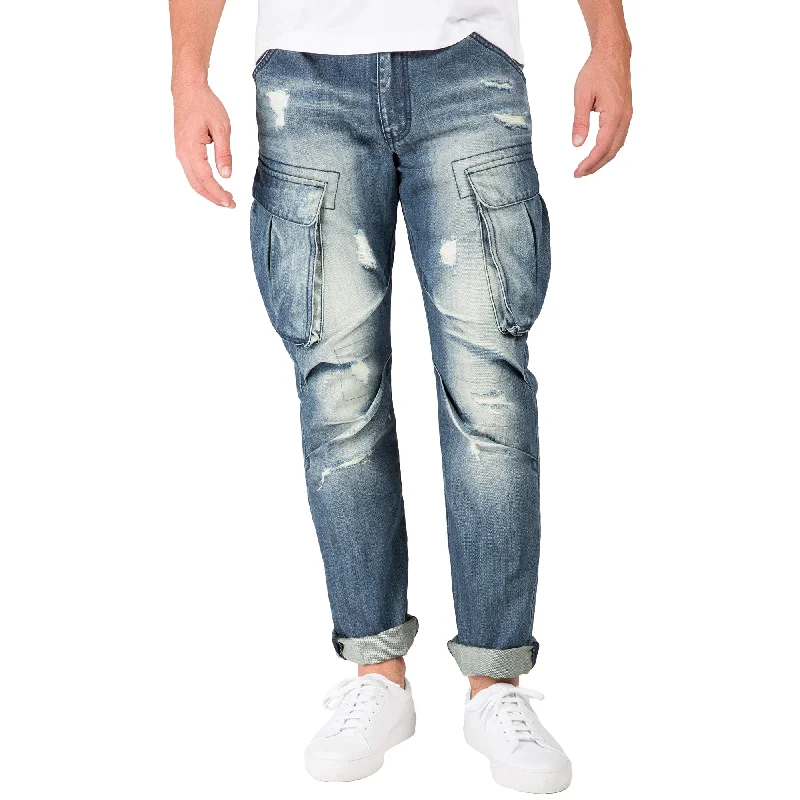 Smart Contemporary Bold Designs Slim Straight Premium Denim Distressed Cargo Pocket Jeans Intense Blast Smart Contemporary Bold Designs Slim Straight Premium Denim Distressed Cargo Pocket Jeans Intense Blast