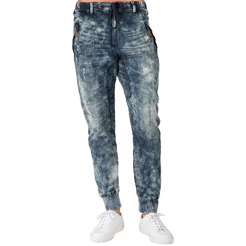 Effortless Urban Classic Apparel Premium Knit Denim Cloud Vintage Washed Drop Crotch Jogger Jeans Zip Pockets Effortless Urban Classic Apparel Premium Knit Denim Cloud Vintage Washed Drop Crotch Jogger Jeans Zip Pockets