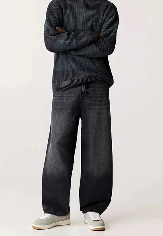 Rugged Edge Modern Outfit Loose Fit Baggy Jeans - Black