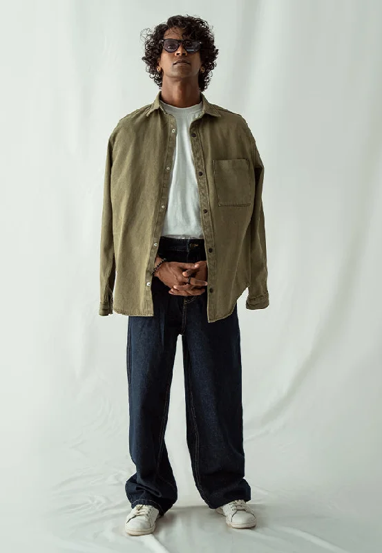 Sophisticated Sleek Cool Pieces Loose Fit Baggy Jeans - Denim Blue