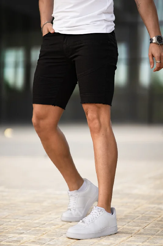 Timeless Smart Urban Gear Men's Black Jean Short - Basic Style