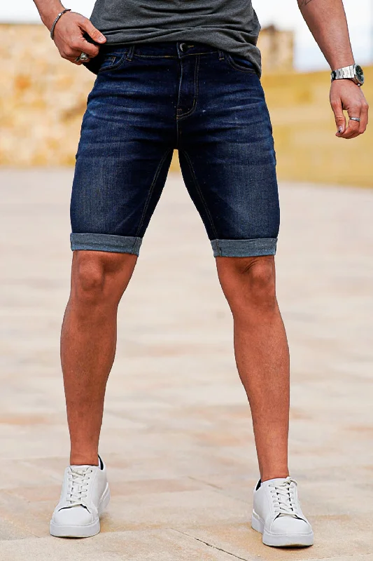 Heritage Urban Daily Looks Men's Denim Short - Dark Blue