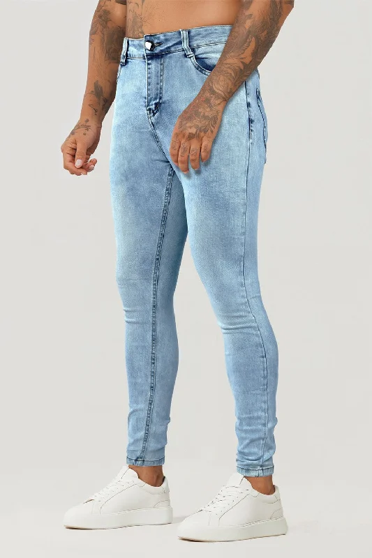 Chic Rebel Sleek Tops Men's Fashion Skinny Jean - Light Blue