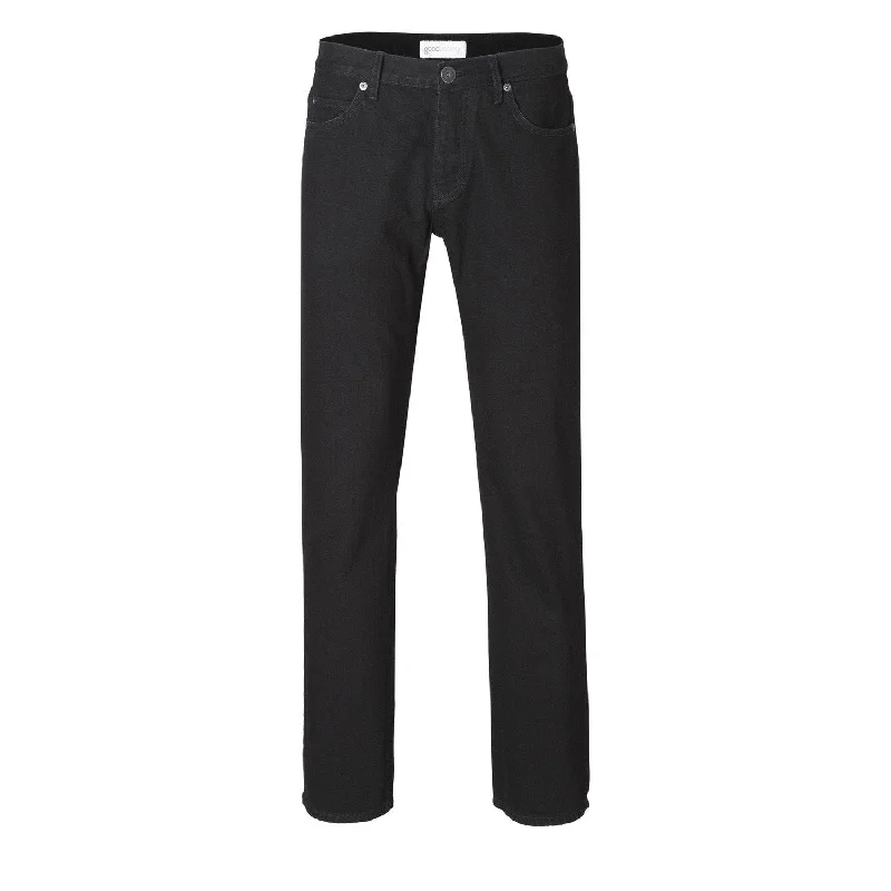Timeless Rebel Summer Trends Mens Straight Jeans - Black One Wash