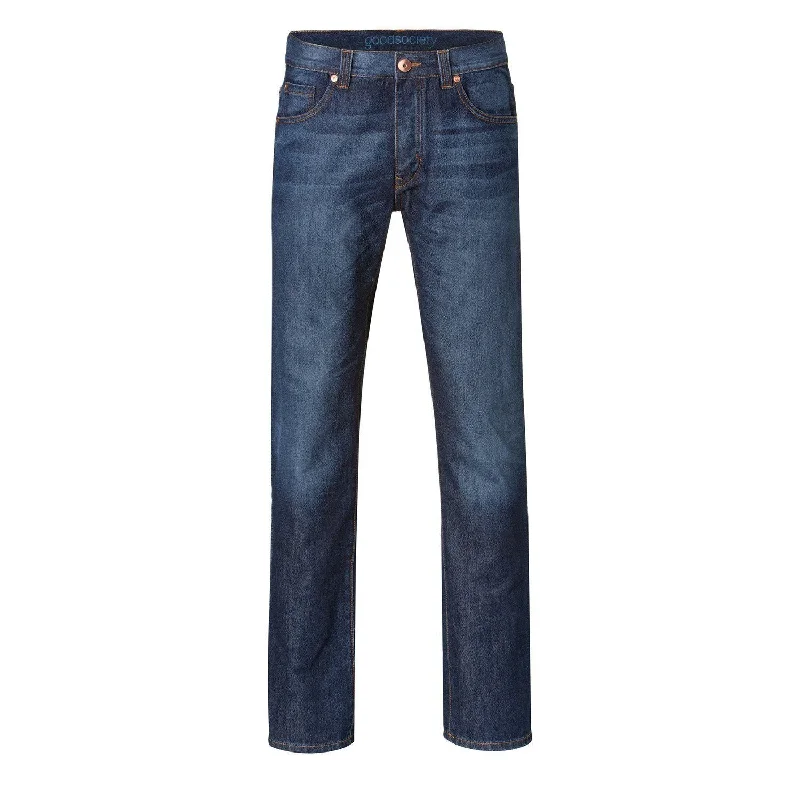 Rugged Luxe Travel Wear Mens Straight Jeans - Kyanos