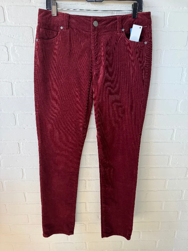 Minimal Rugged Comfortable Fits Pants Corduroy By Cabi In Red, Size: 10