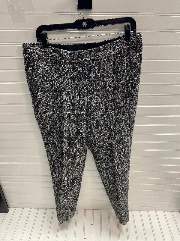 Retro Casual Everyday Apparel Pants Dress By Talbots In Black & White, Size: 12p