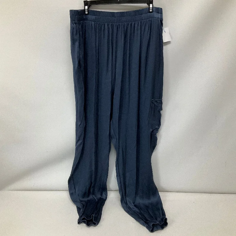 Relaxed Chic Sleek Tops Pants Joggers By Cma In Blue, Size: Xl