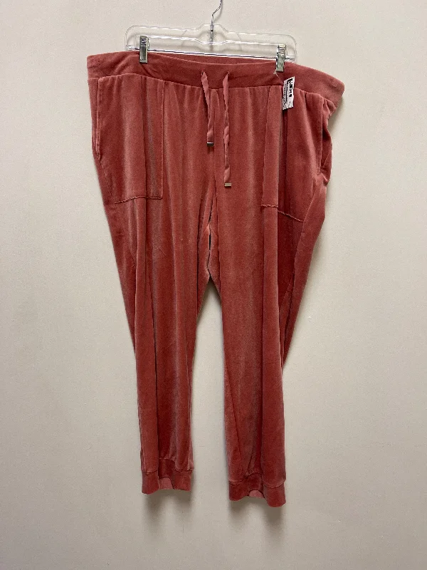 Casual Sleek Smart Wear Pants Lounge By Soma In Pink, Size: 20