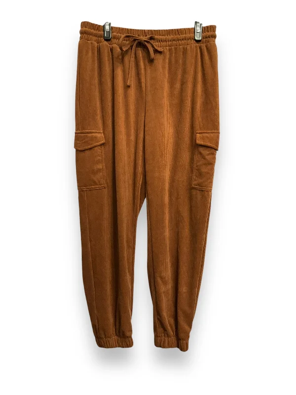 Vintage Contemporary Trendy Shoes Pants Lounge By Ultra Flirt In Brown, Size: L