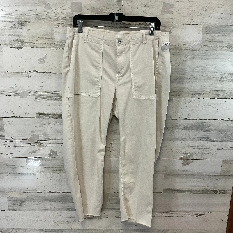Monochrome Luxe Functional Wear Pants Other By J. Jill In Cream, Size: 16