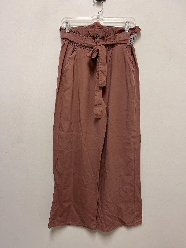 Sophisticated Luxe Casual Button-ups Pants Wide Leg By Altard State In Brown, Size: L