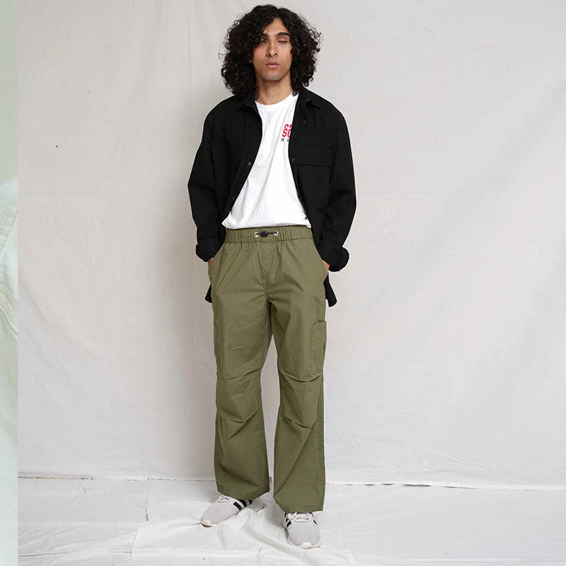 Minimal Timeless Relaxed Looks Parachute Cargo Trouser