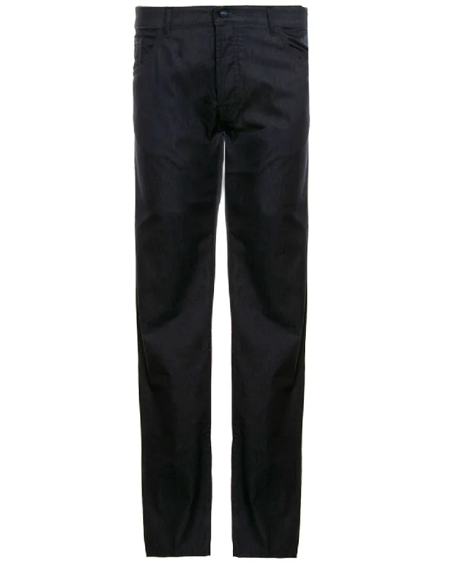 Modern Street Casual Wear Wings 5 Pocket Pant in Dark Denim