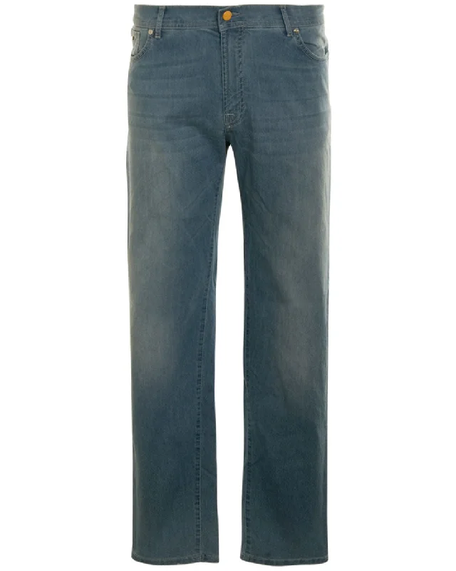 Vintage Cool Smart Tops Dark Wash Technical Denim Pant