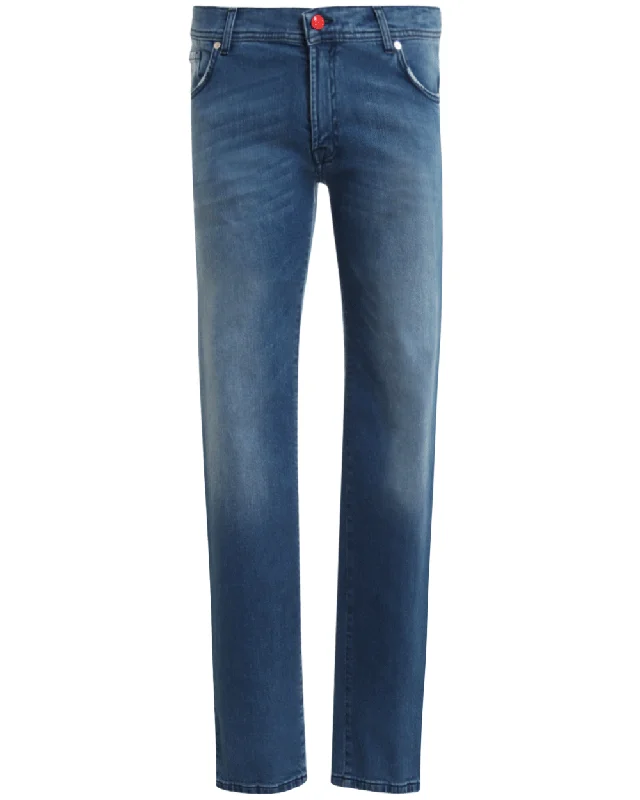 Retro Edge Basic Essentials Cotton Blend Neranom Denim in Light Blue