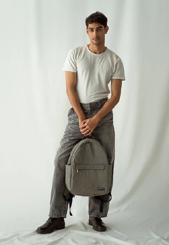 Casual Sleek Relaxed Fit Single Zip Back pack Tint Over Dyed