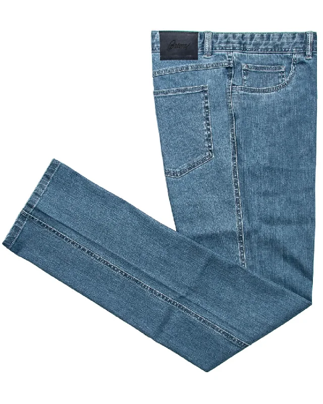 Monochrome Rugged Trendy Look Sky Blue Chamonix 5 Pocket Denim
