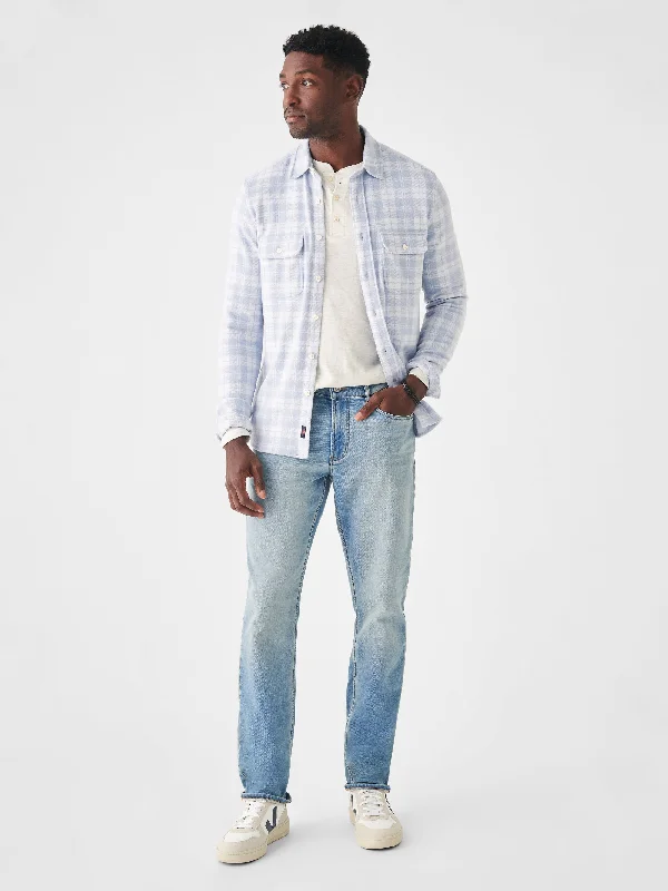 Modern Cool Smart Pants Faherty Stretch Terry Indigo 5-Pocket in Eastern Shore Wash