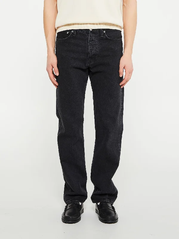 Timeless Smart Casual Attire Standard Jeans in Washed Black
