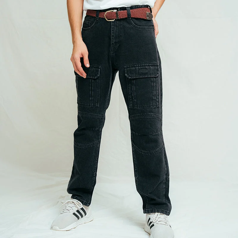 Effortless Rugged Minimalist Pieces Utility cargo jeans