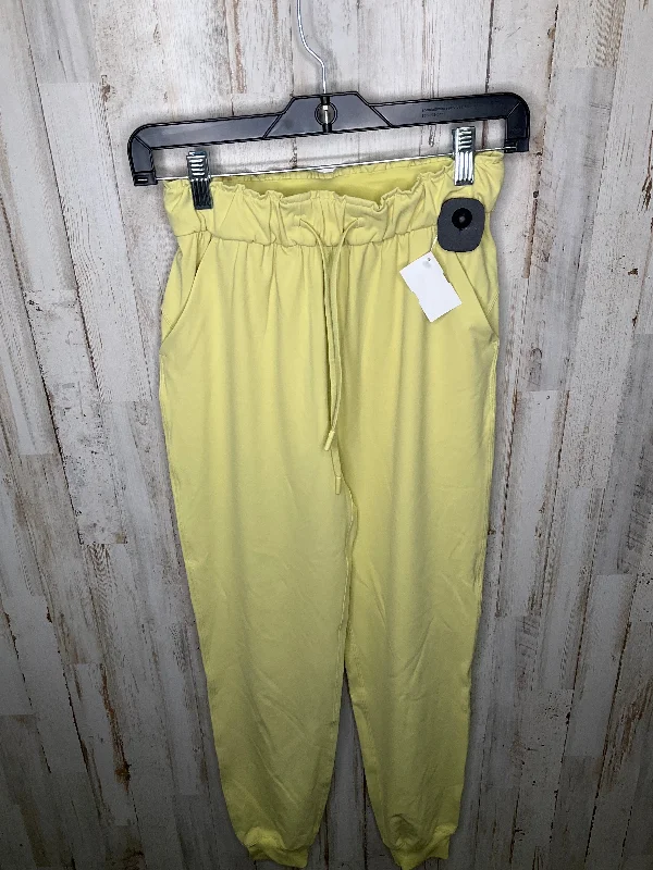 Smart Edge Formal Wear Yellow Athletic Pants Lululemon, Size 2