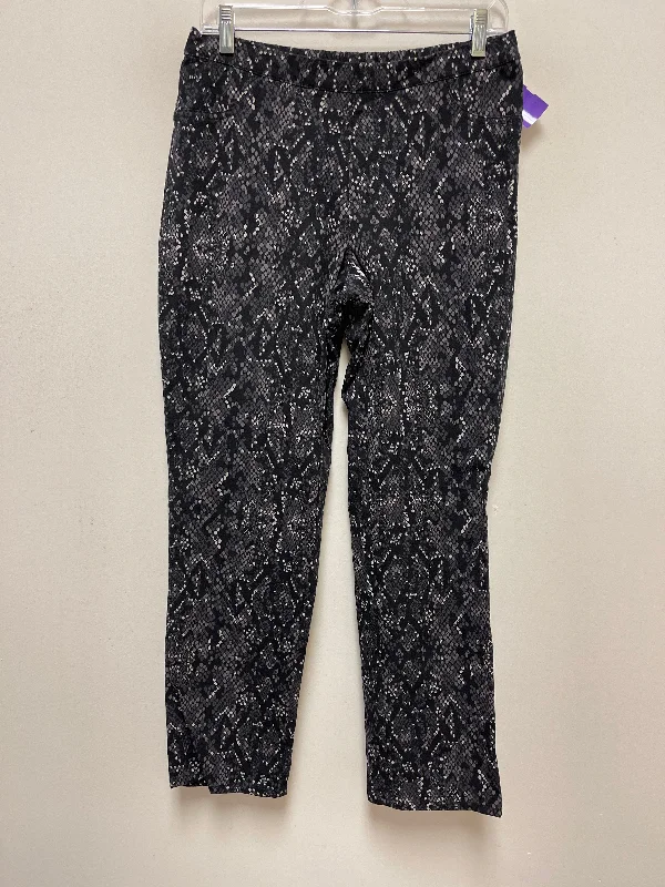 Minimalist Rebel Black & Grey Pants Other Isaac Mizrahi Live Qvc, Size 10petite