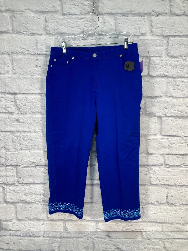 Chic Relaxed Blue Pants Dress Ruby Rd, Size 8