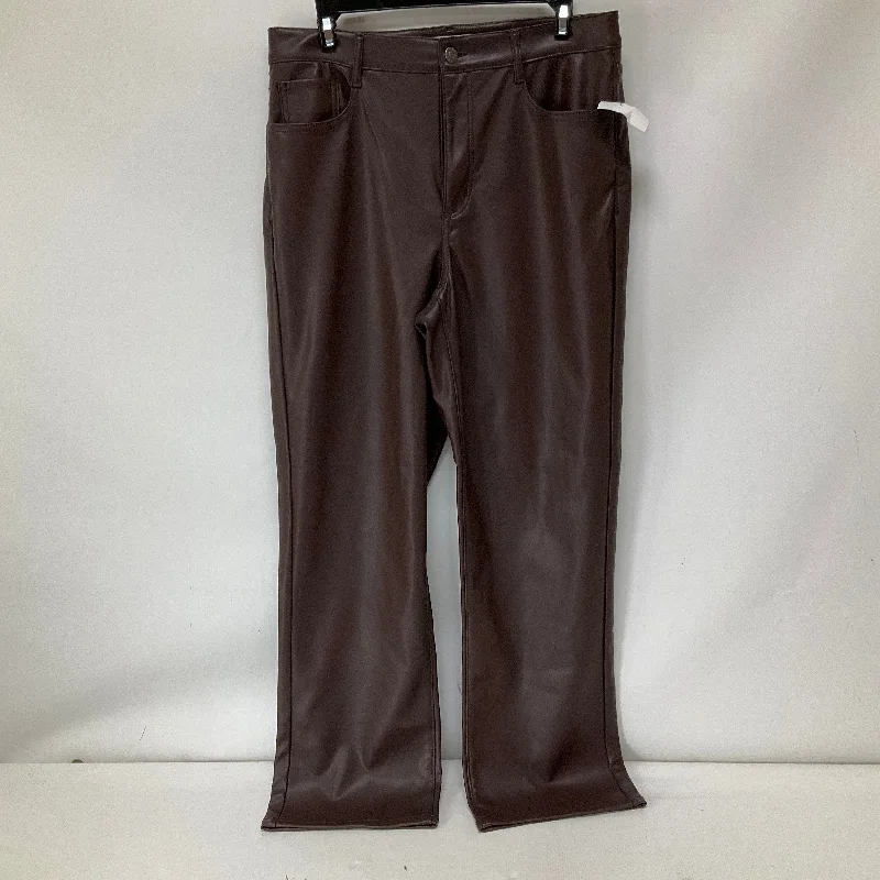 Understated Street Brown Pants Wide Leg Loft, Size 8