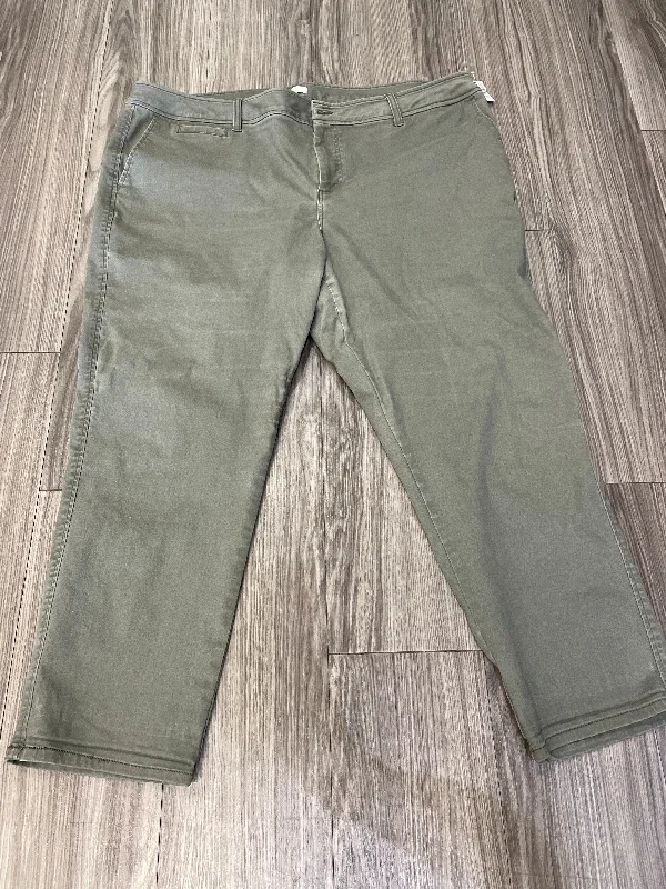 Casual Rebel Green Pants Dress Market & Spruce, Size 24