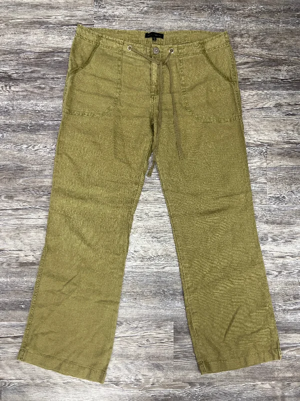 Modern Edgy Green Pants Linen Sanctuary, Size 30