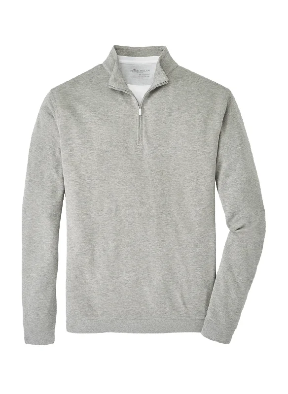 Smart Edge Denim Trends Peter Millar - Men's Crown Comfort Quarter-Zip - Light Grey
