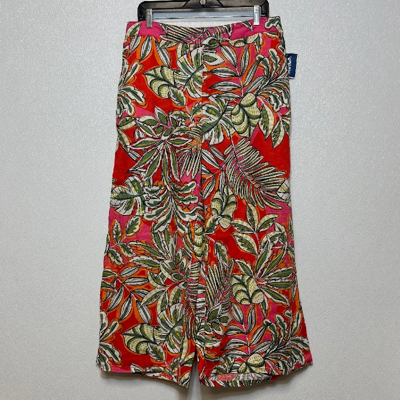 Casual Sleek Print Pants Palazzo C And C, Size Xl