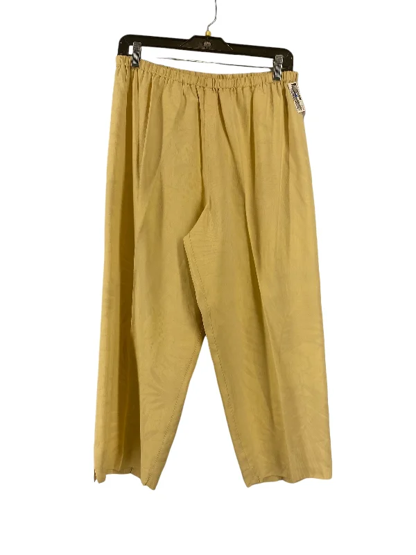 Sleek Modern Yellow Pants Linen Chicos, Size 2