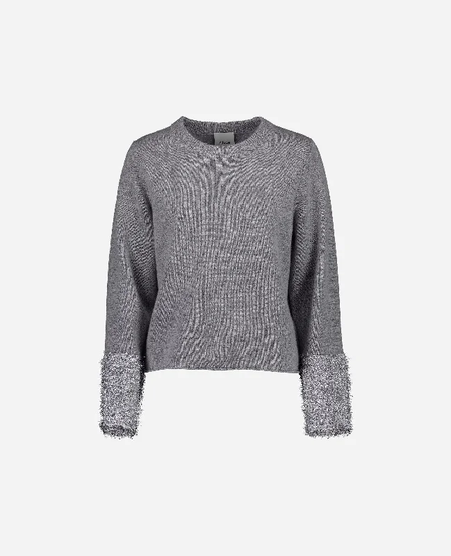 Relaxed Chic Stylish Suits Woll-Mischung Pullover in Grau - Lockerer Schnitt