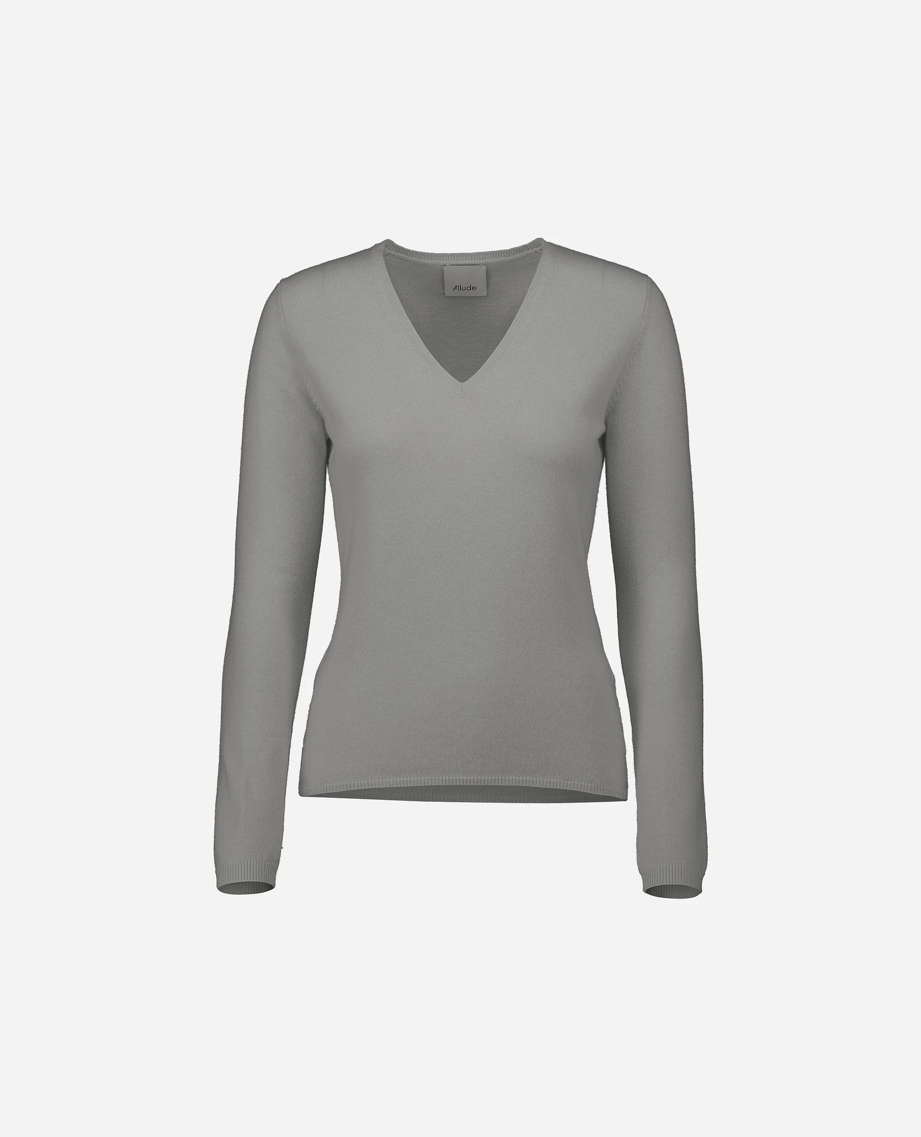Retro Relaxed Trendy Apparel Cashmere Pullover in Grau - Taillierter Schnitt