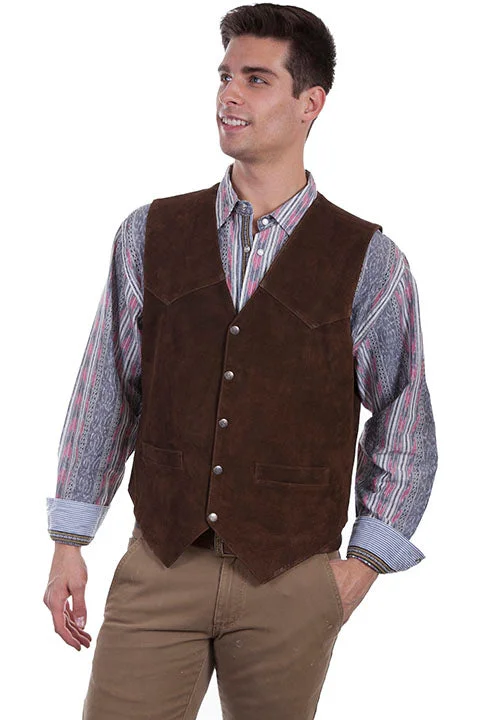 Contemporary Edge Easygoing Wardrobe Men's Scully Calf Suede Vest #507
