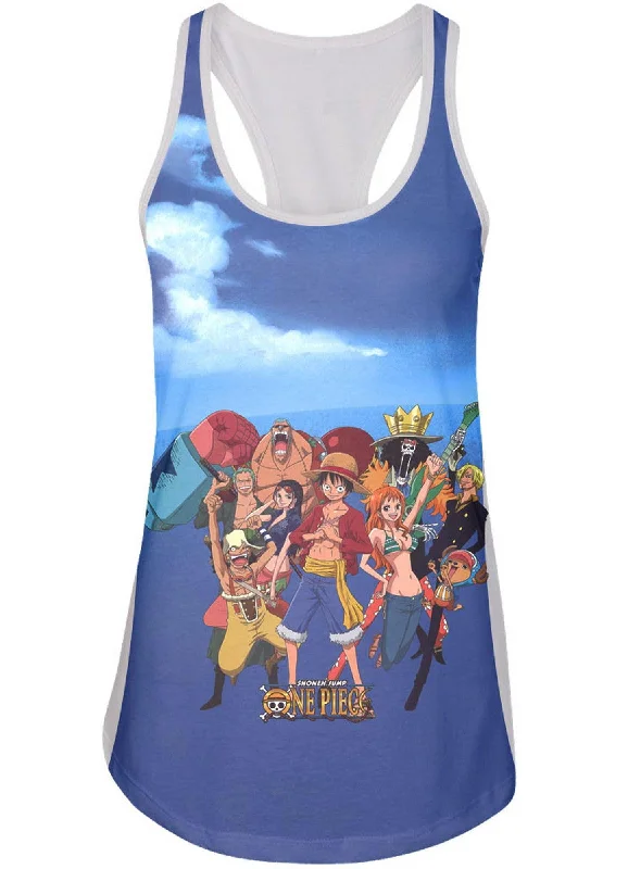 Modern Edgy Lightweight Fabrics One Piece - Group Jrs Tank Top