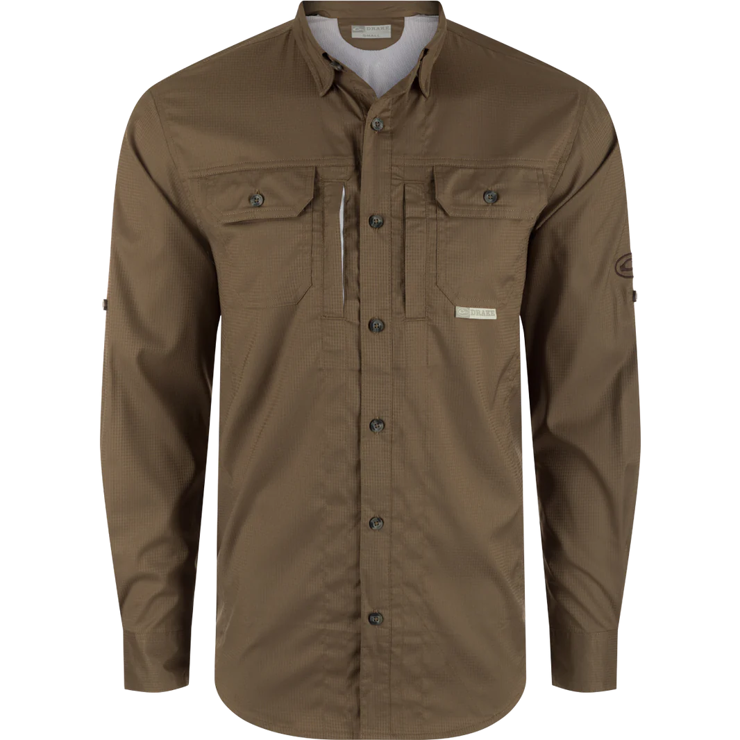 Smart Rugged Minimal Apparel Drake Wingshooter's Trey Dobby Button-Down Long Sleeve Shirt Smart Rugged Minimal Apparel Drake Wingshooter's Trey Dobby Button-Down Long Sleeve Shirt