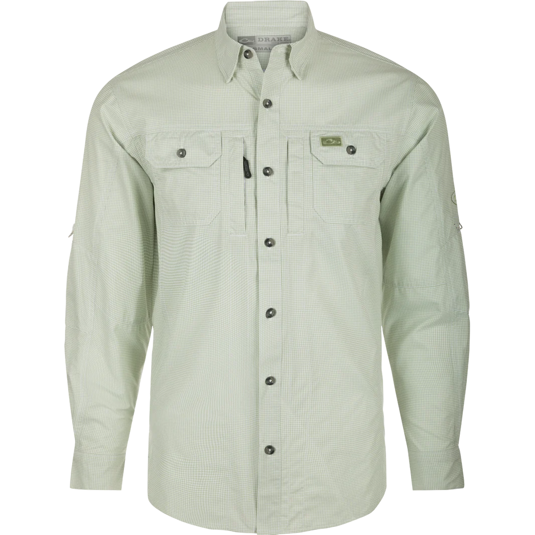 Polished Rugged Summer Trends Drake Frat Houndstooth Check Button-Down Long Sleeve Shirt Polished Rugged Summer Trends Drake Frat Houndstooth Check Button-Down Long Sleeve Shirt