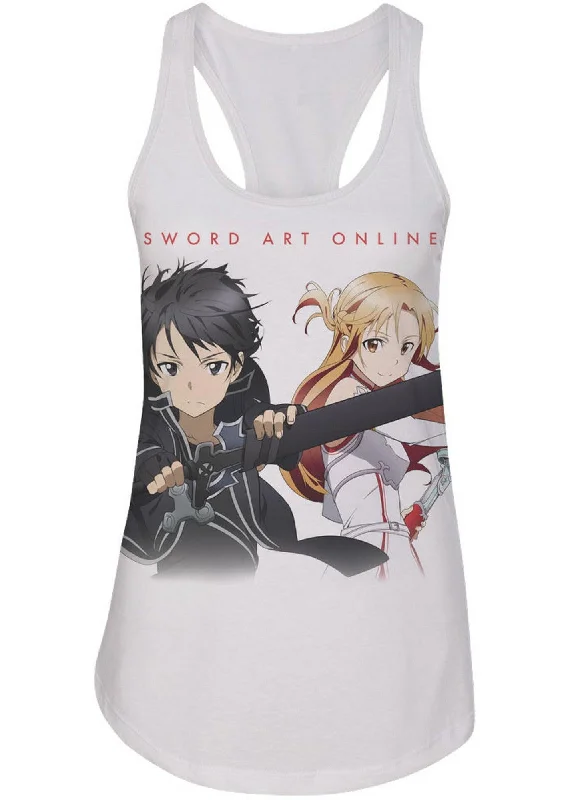 Rugged Classic Travel Wardrobe Sword Art Online - Kirito And Asuna Ready To Fight Tank Top Rugged Classic Travel Wardrobe Sword Art Online - Kirito And Asuna Ready To Fight Tank Top