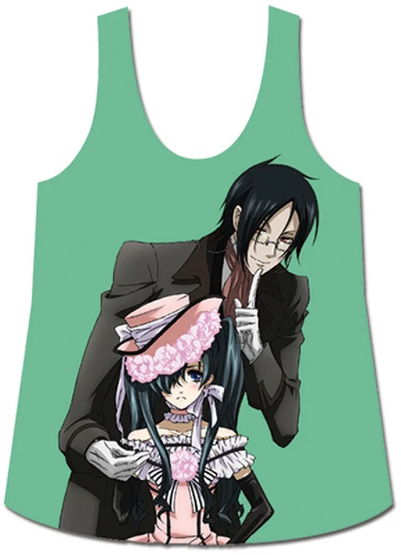 Relaxed Cool Relaxed Styles Black Butler - Green Background Tank Top
