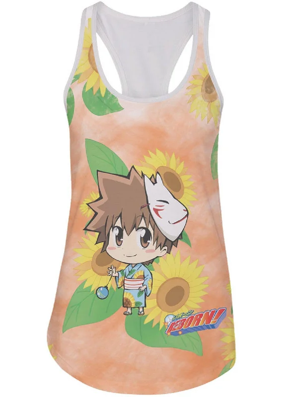 Smart Sophisticated Athletic Gear Reborn! - Tsunayoshi Sawada SD And Sunflowers Sublimation Tank Top Smart Sophisticated Athletic Gear Reborn! - Tsunayoshi Sawada SD And Sunflowers Sublimation Tank Top