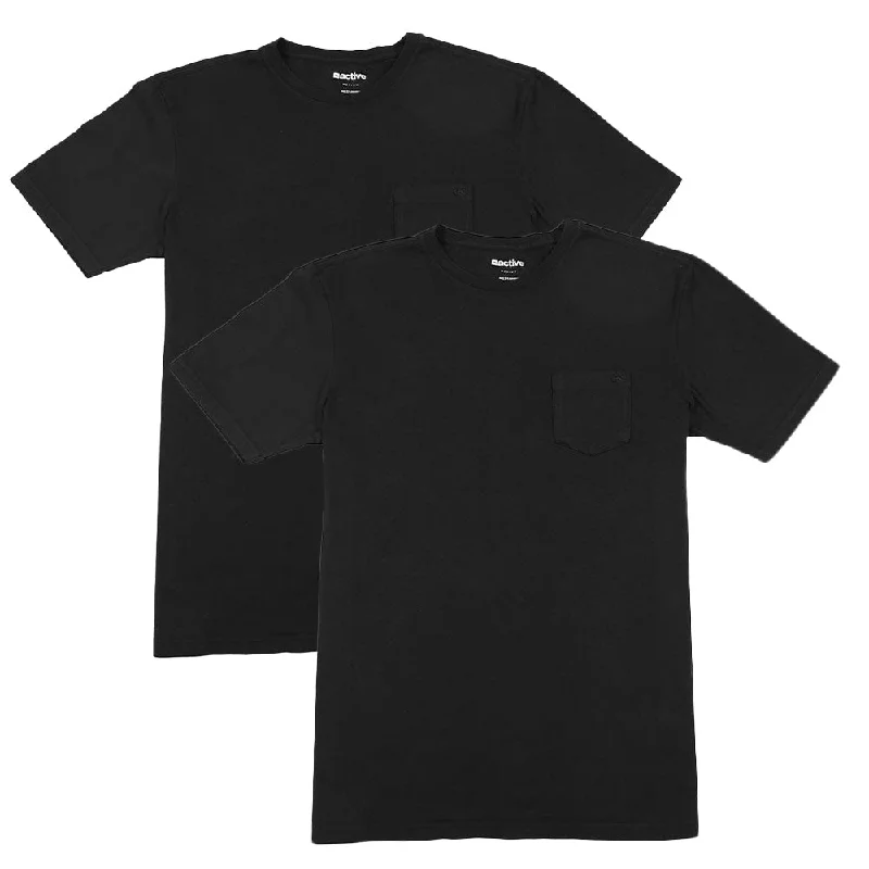 Minimalist Rebel Comfy Tops Basic Pocket Tee Bundle - Black/Black