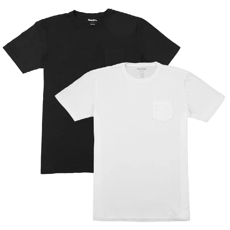 Understated Street Formal Shirts Basic Pocket Tee Bundle - Black/White